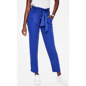 NEW Boden Dress Pants Women 2 Cobalt Blue Paper Bag Waist Versatile Comfort